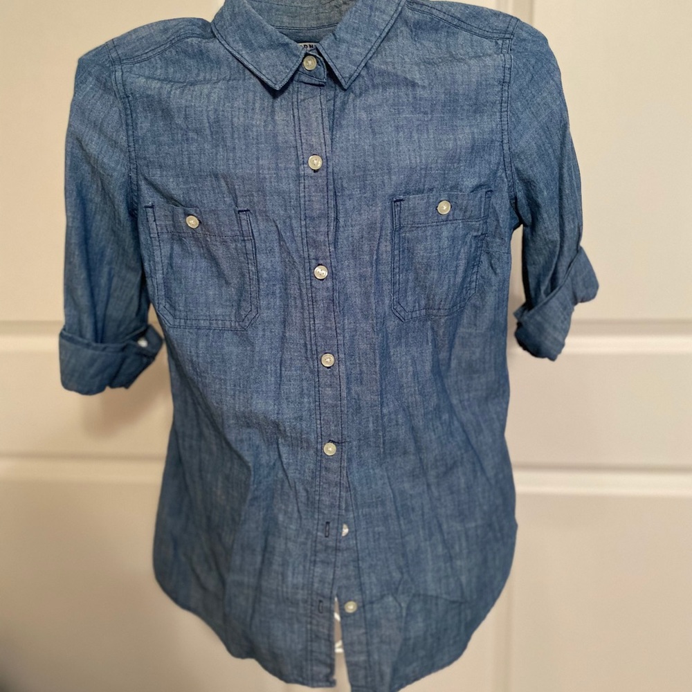 Chambray button down shirt